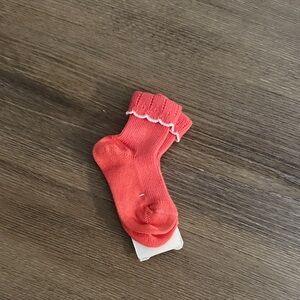 NWT Jacadi pink ruffle socks